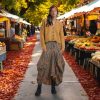 Kyria Bohem Style Asymmetrical Cotton Maxi Skirt With